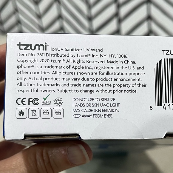 Ion UV Handheld Sanitizer Wand, Kills Germs, Cordless Rechargeable - Picture 3 of 11